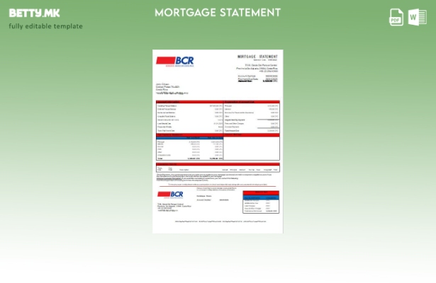 Модерен стил Костарика Шаблон за извод на банкарска хипотека на Банката на Коста